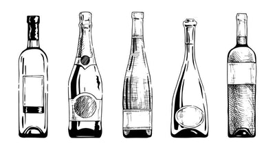 ¿Cuáles son las diferentes botellas de vino y su forma?