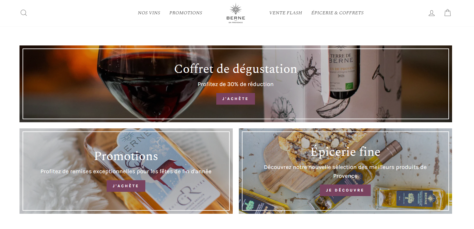 La boutique de vin en ligne du Château de Berne