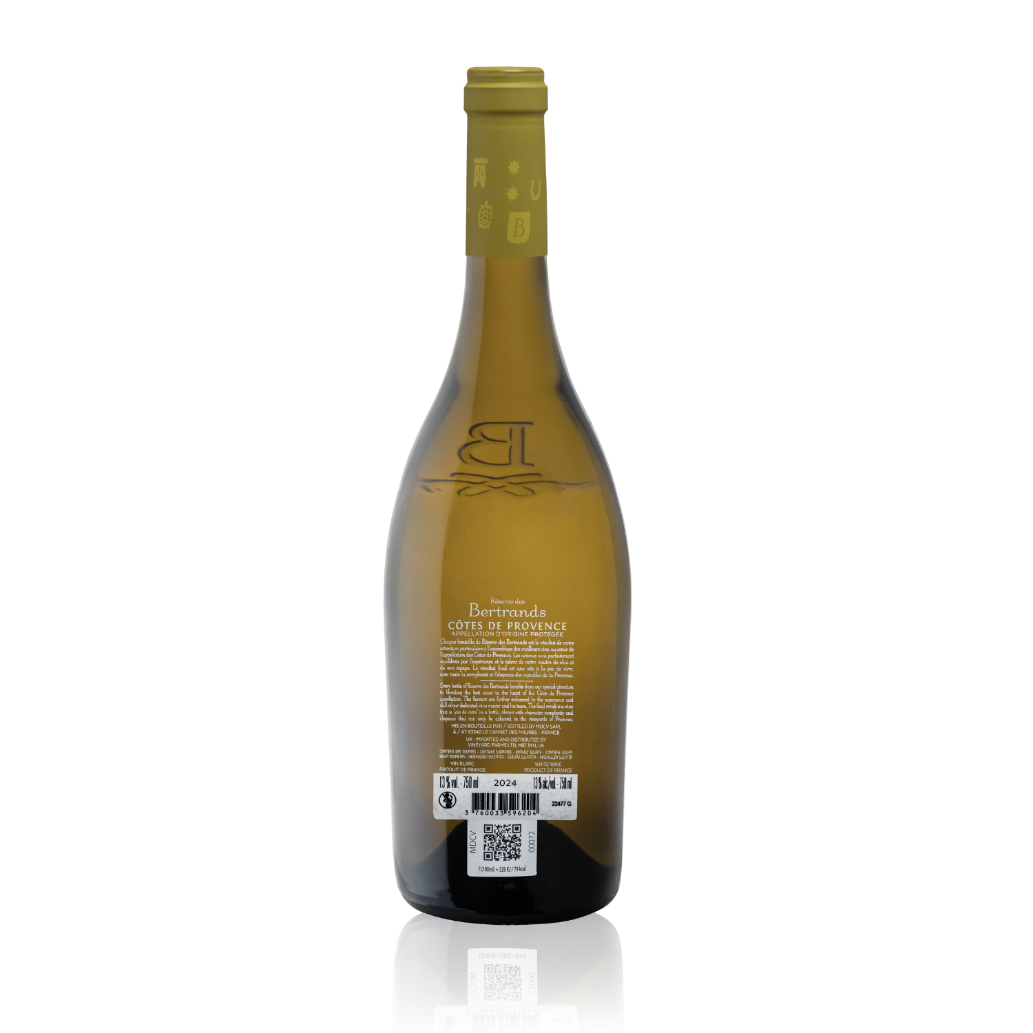 Vin Blanc 2024 AOP Côtes de Provence - Réserve des Bertrands