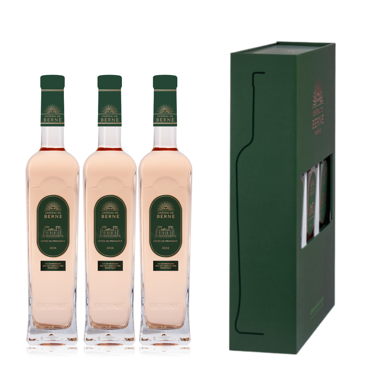 AOP Côtes de Provence - Coffret Château de Berne Rosé 3 bouteilles