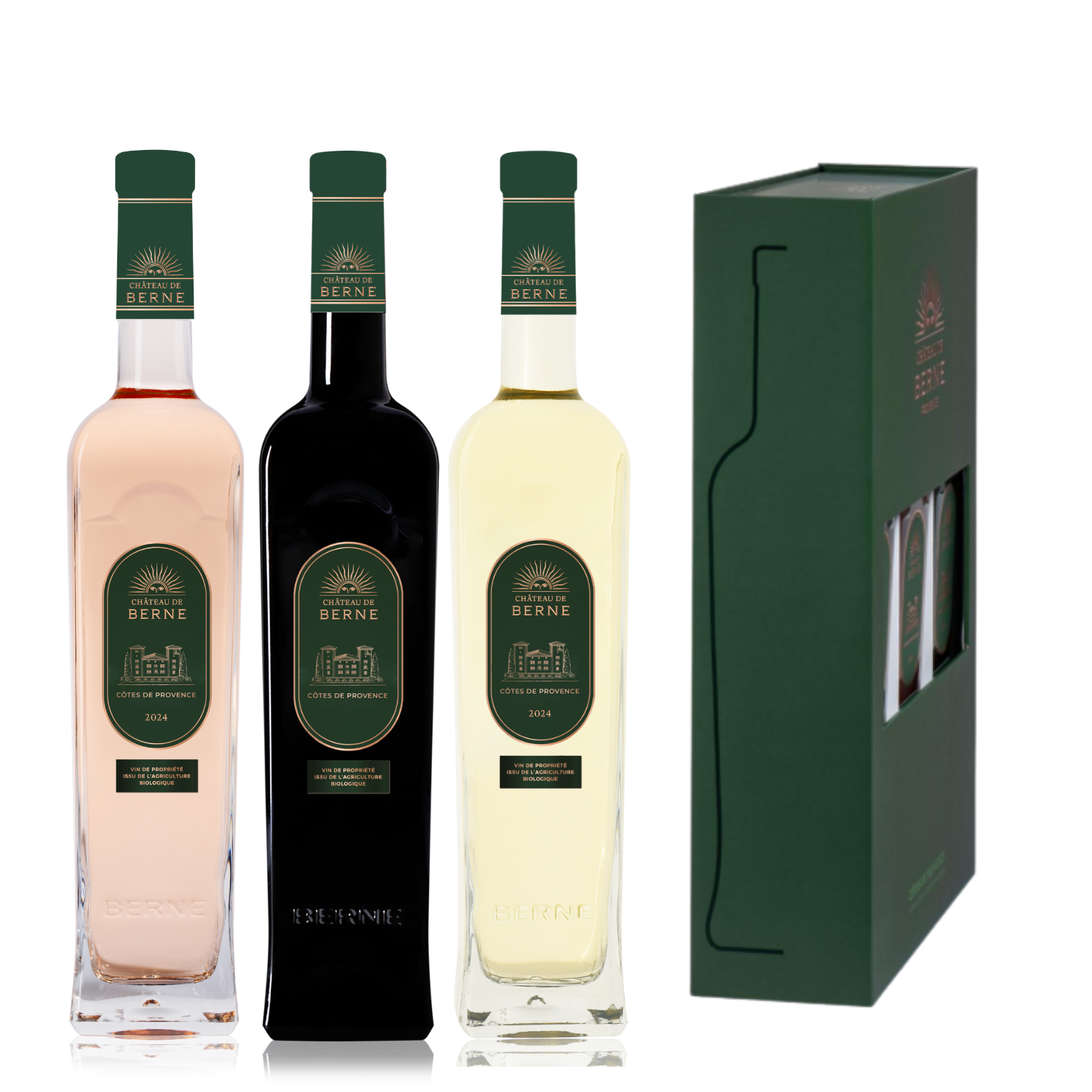 AOP Côtes de Provence - Estuche Château de Berne 3 colores