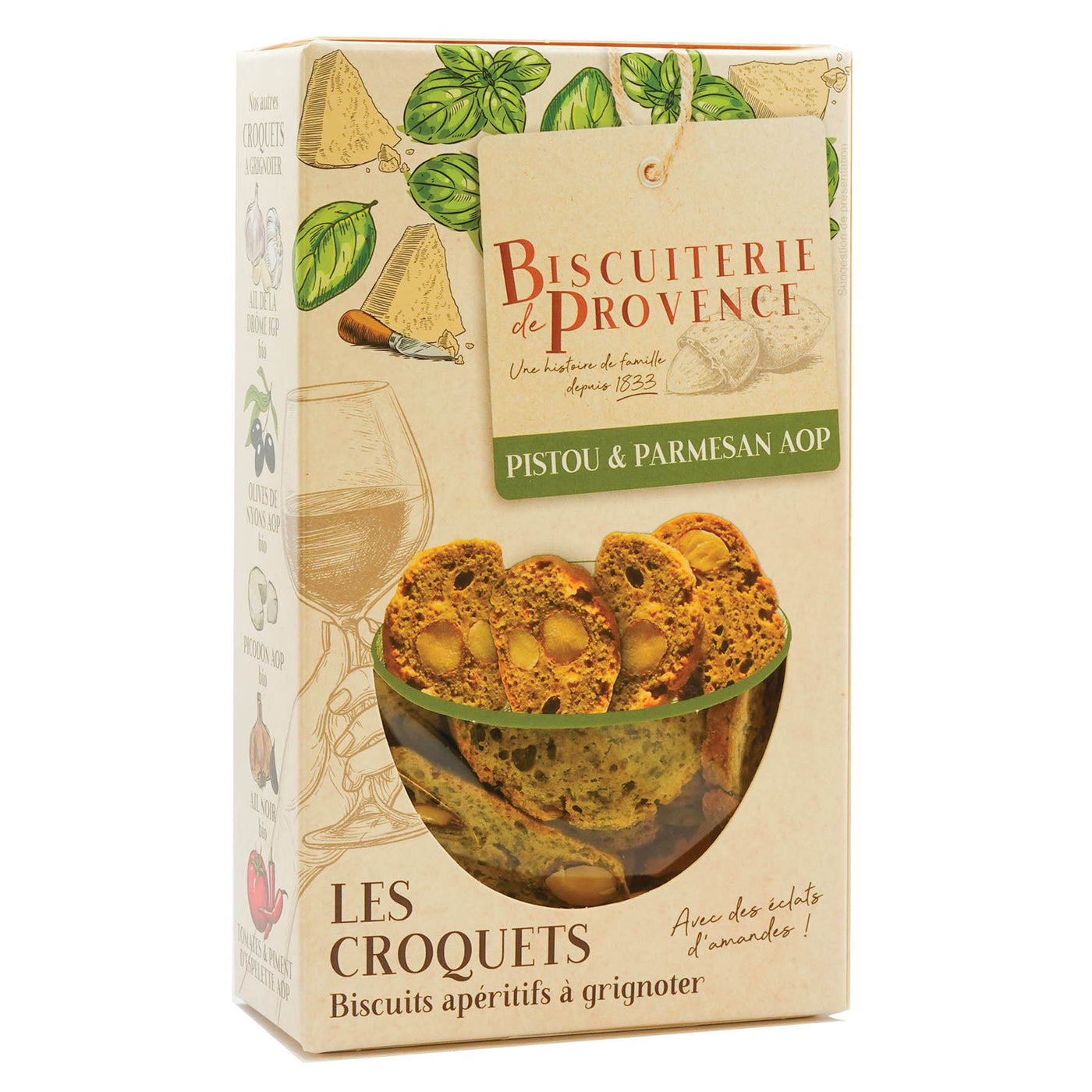 La Biscuiterie de Provence - Croquets Pistou & Parmesan AOP