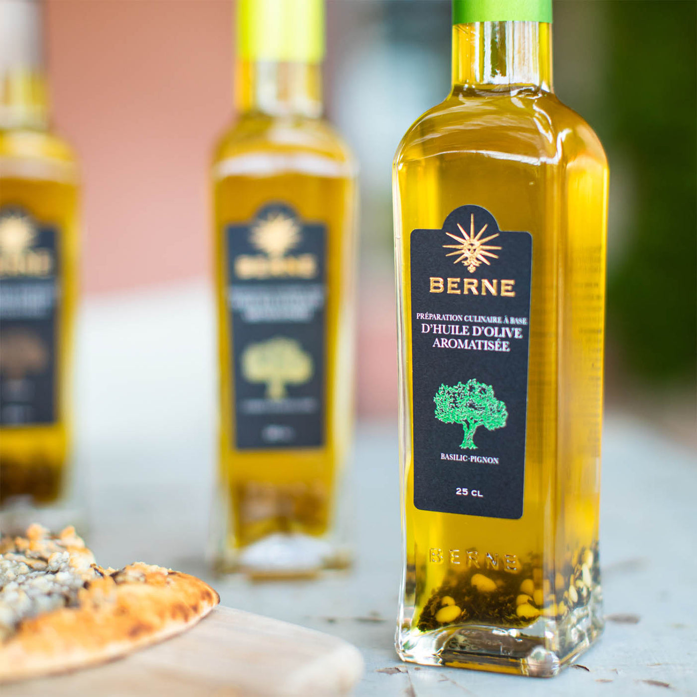 Berne - Huile d'Olive aromatisée Basilic & Pignon